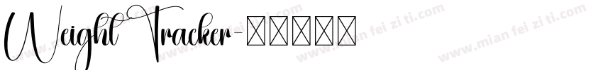Weight Tracker字体转换